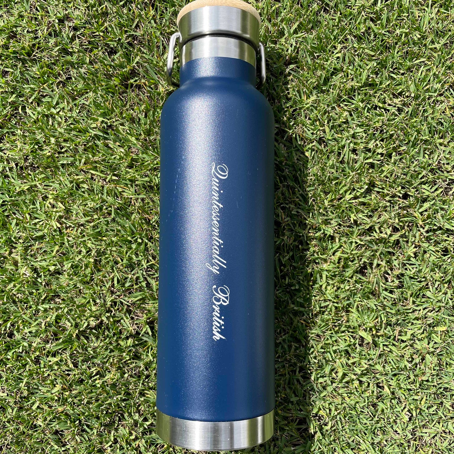 Navy "Crest" Water Bottle