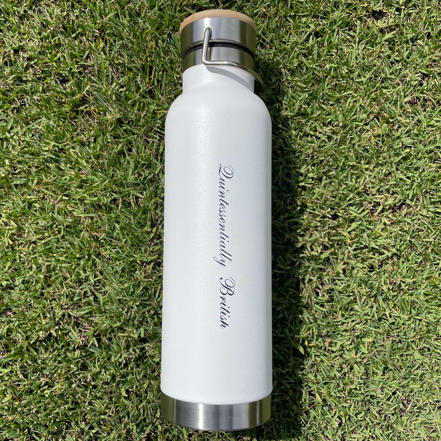White "Crest" Water Bottle