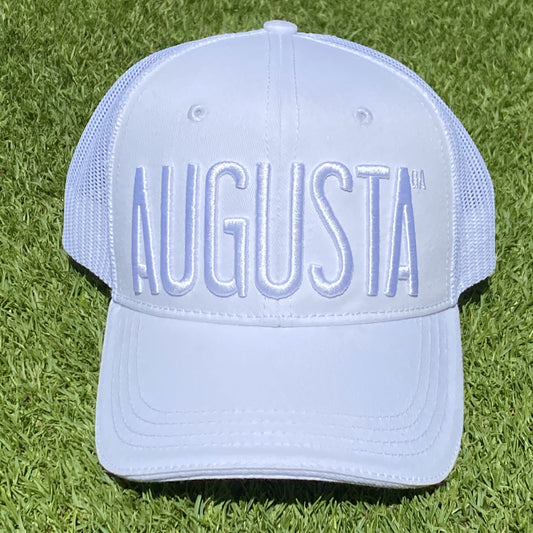 All White Augusta Logo Hat