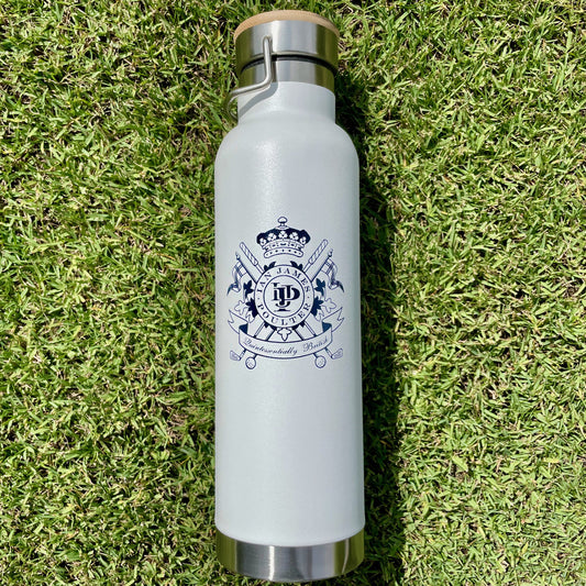 White "Crest" Water Bottle